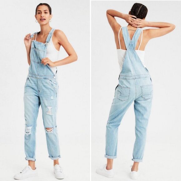 American Eagle Outfitters Pants - American Eagle Outfitters Overalls Distressed TomGirl XS